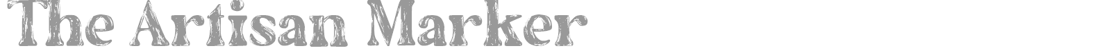 The Artisan Marker font preview